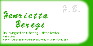 henrietta beregi business card